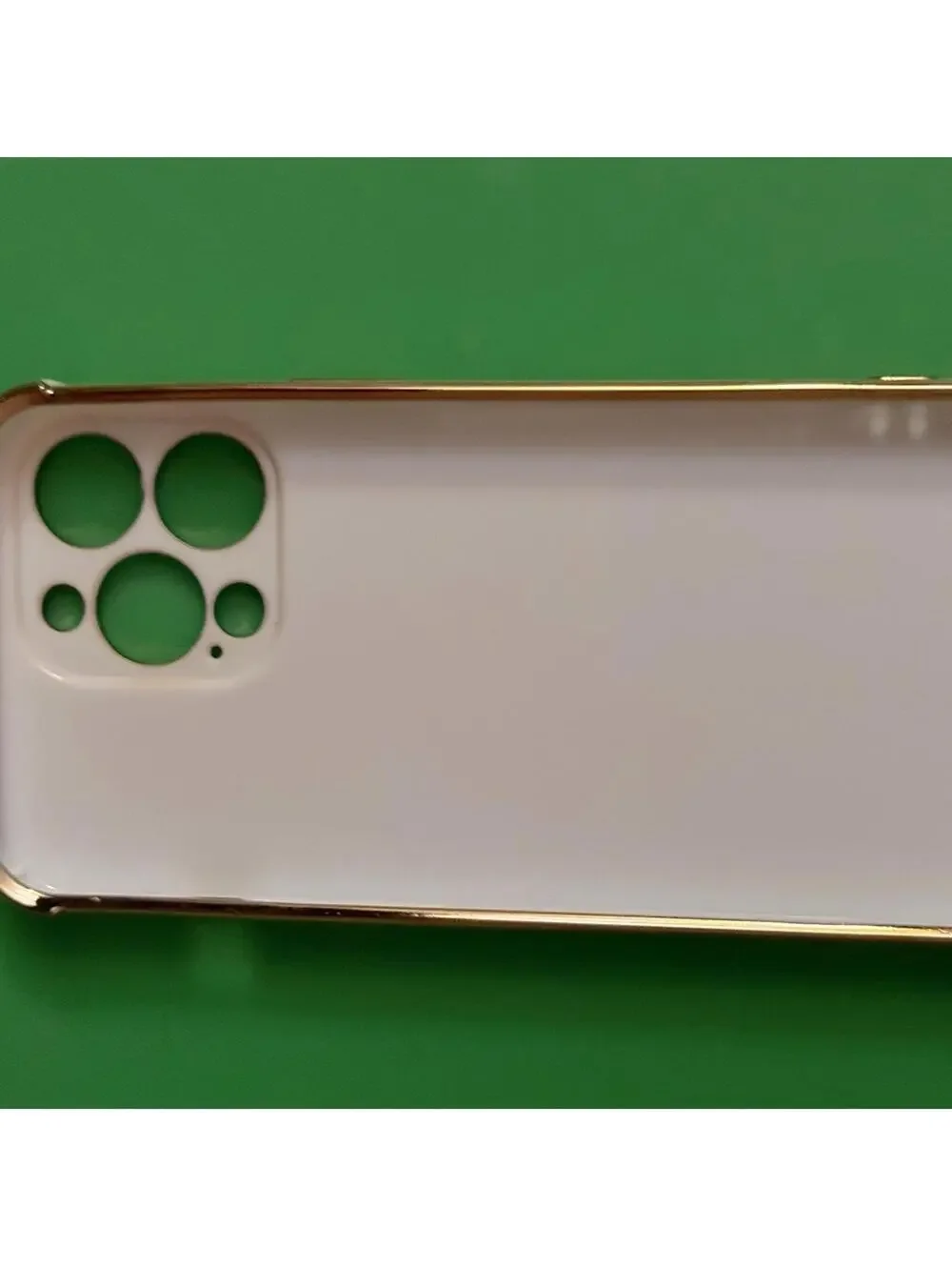 LUTTY white Iphone 13 pro gold electroplate Gold series case